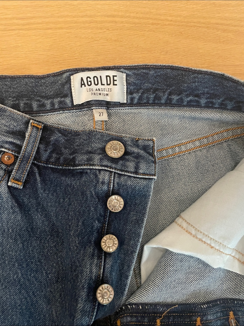 Agolde high-waisted Button-Fly cropped Jeans - Picture 2 of 3